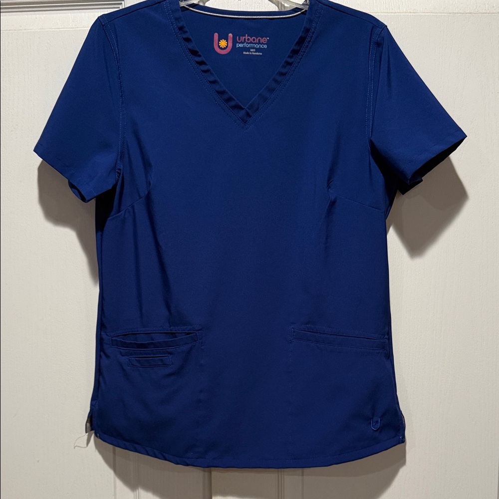 Urbane Women's Short Sleeve Navy Scrub Top